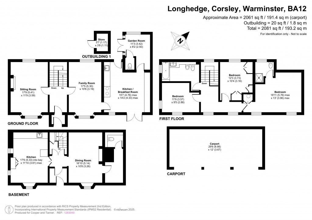 Floorplans For Corsley, Wiltshire