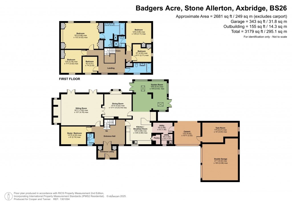 Floorplans For Stone Allerton, Axbridge, Somerset
