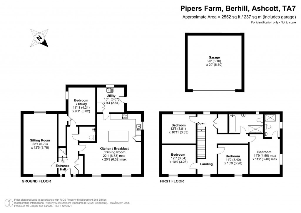 Floorplans For Berhill, Ashcott, Somerset