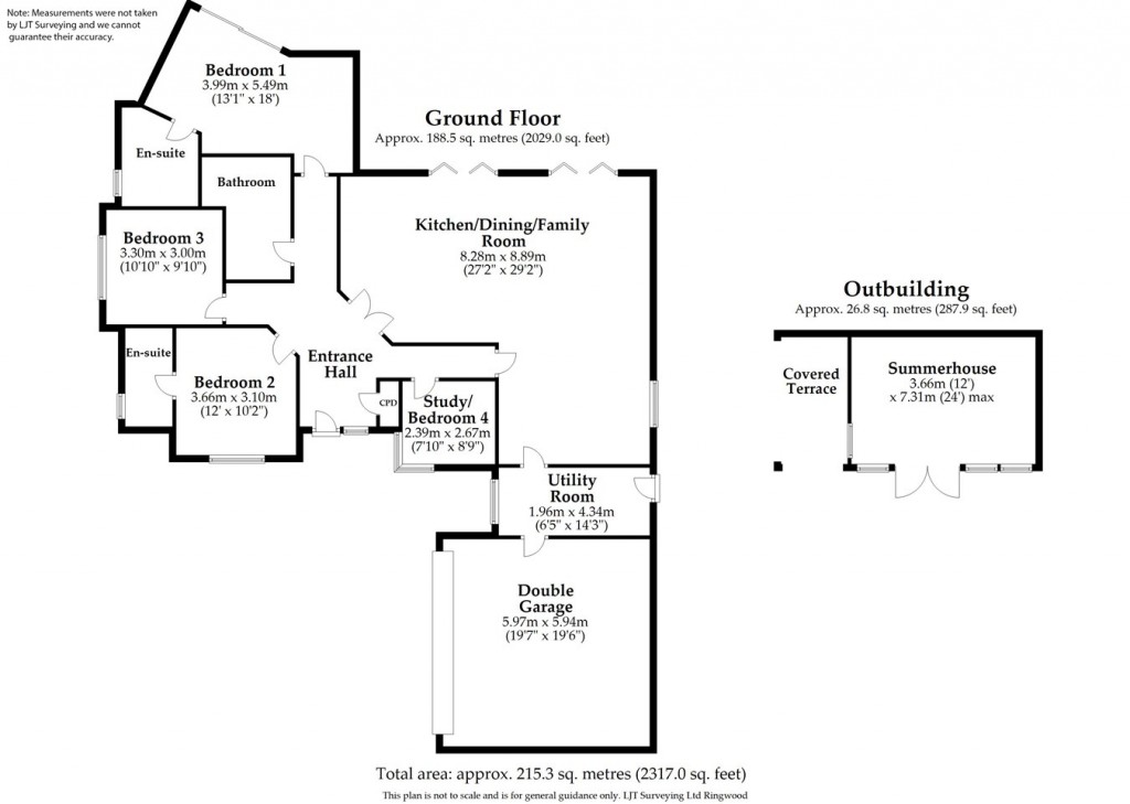 Floorplans For Poppy Close, Ashley Heath, Ringwood, BH24