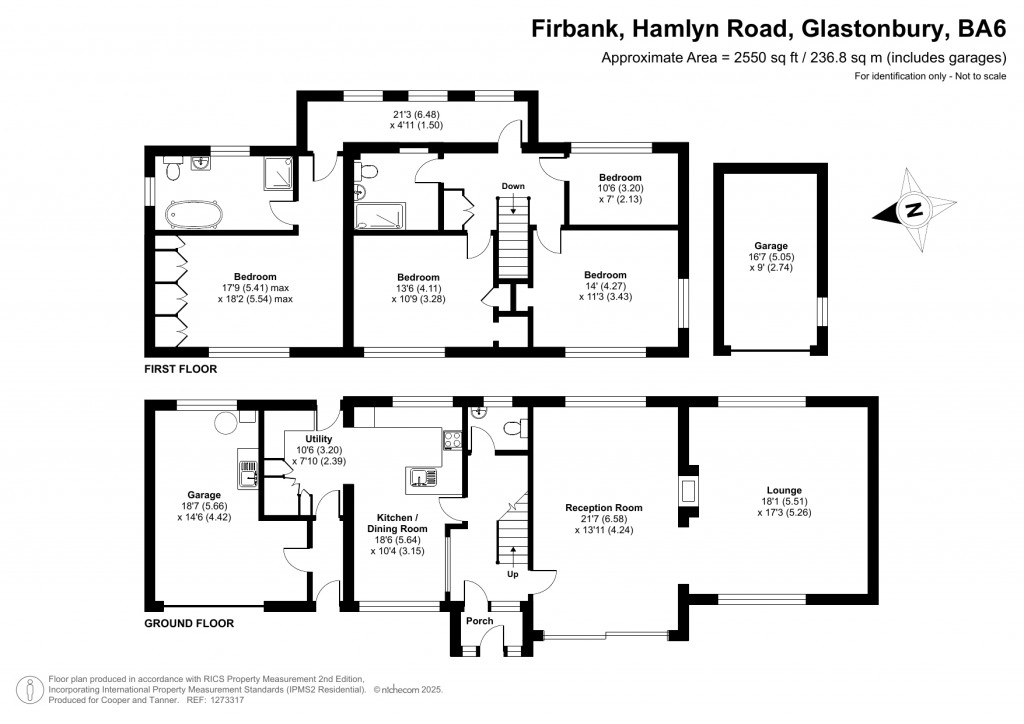 Floorplans For Hamlyn Road, Glastonbury, Somerset