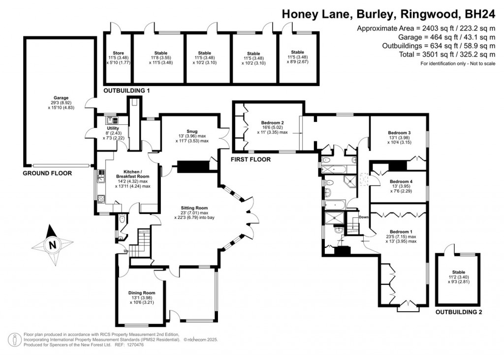 Floorplans For Honey Lane, Burley, Ringwood, BH24