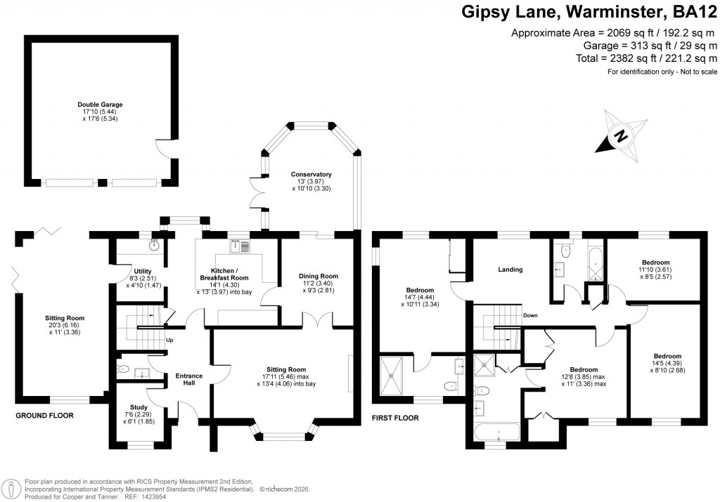 Floorplans For Gipsy Lane, Warminster, Wiltshire