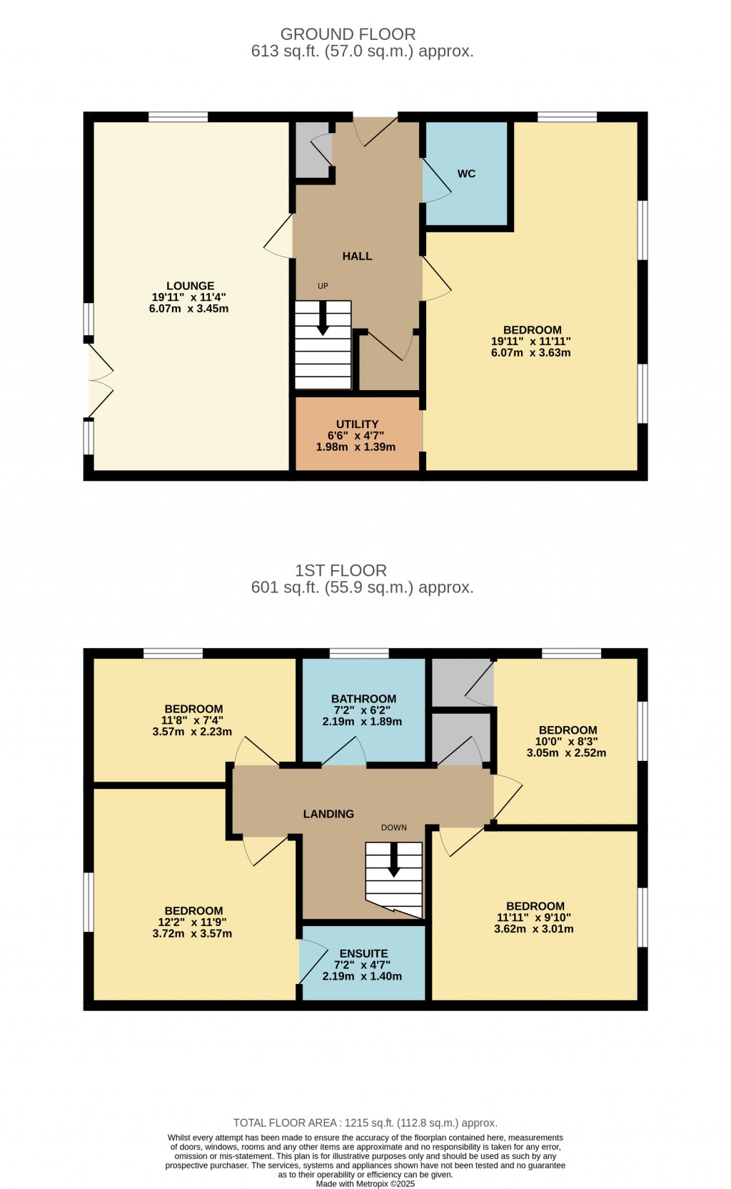 Floorplans For Tower Road, Cheddar, Somerset