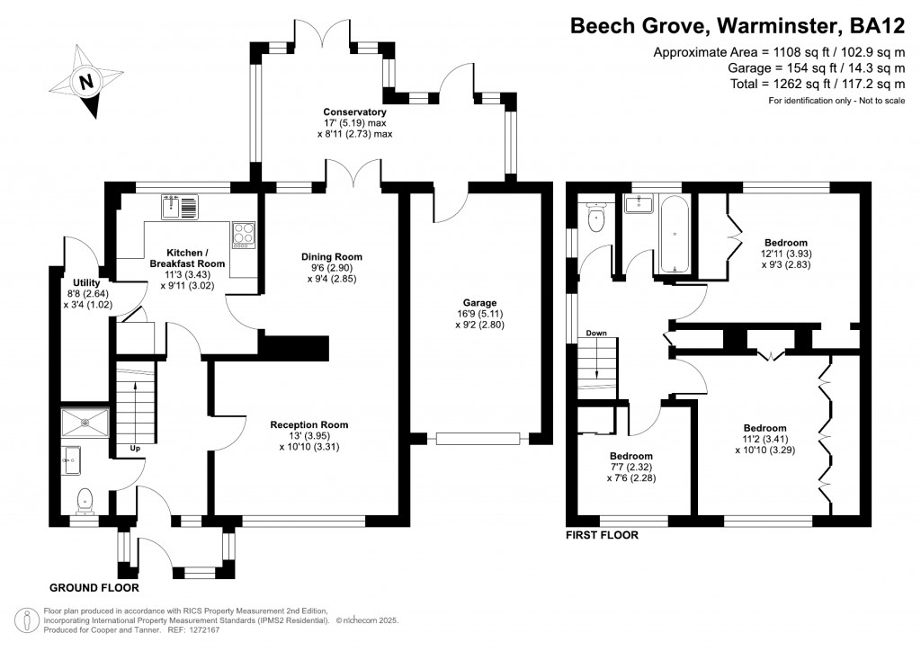 Floorplans For Beech Grove, Warminster, Wiltshire
