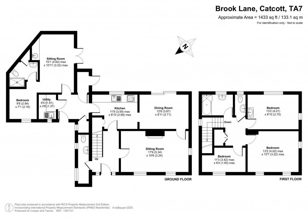 Floorplans For Brook Lane, Catcott, Somerset