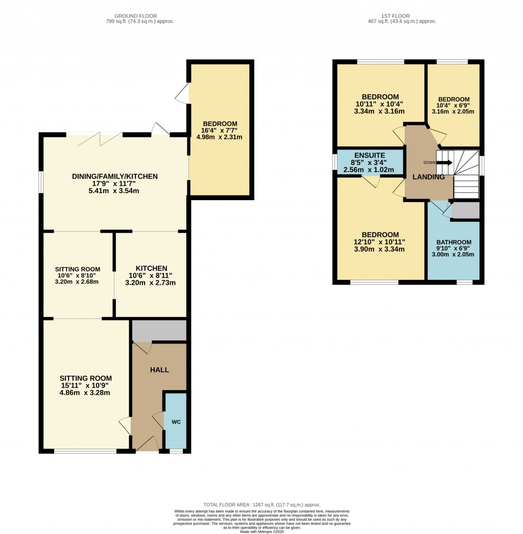 Floorplans For Saxon Way, Cheddar, Somerset