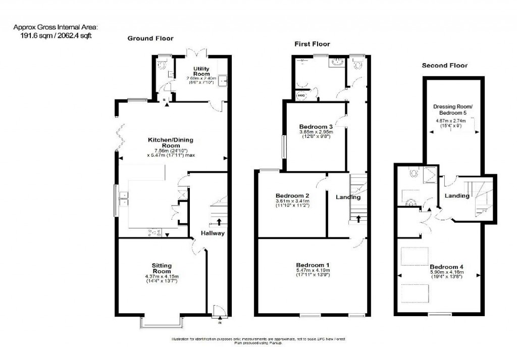 Floorplans For Princes Crescent, Lyndhurst, SO43