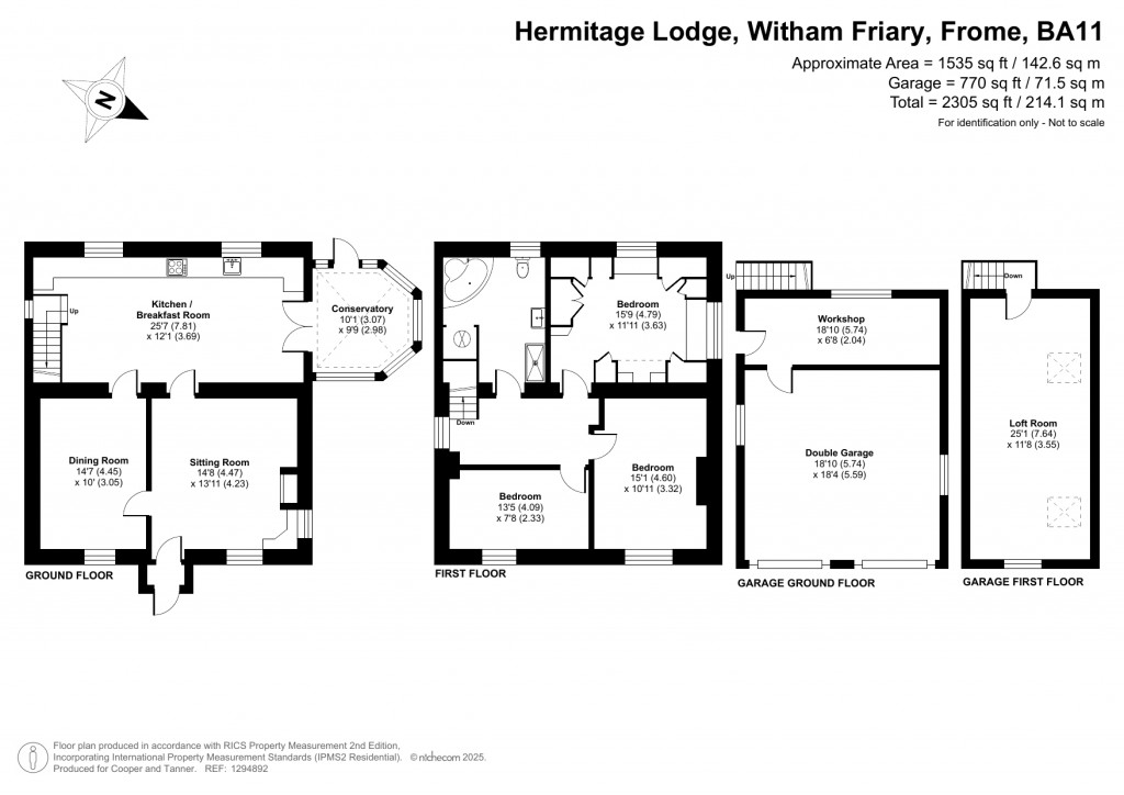 Floorplans For Witham Friary, Somerset