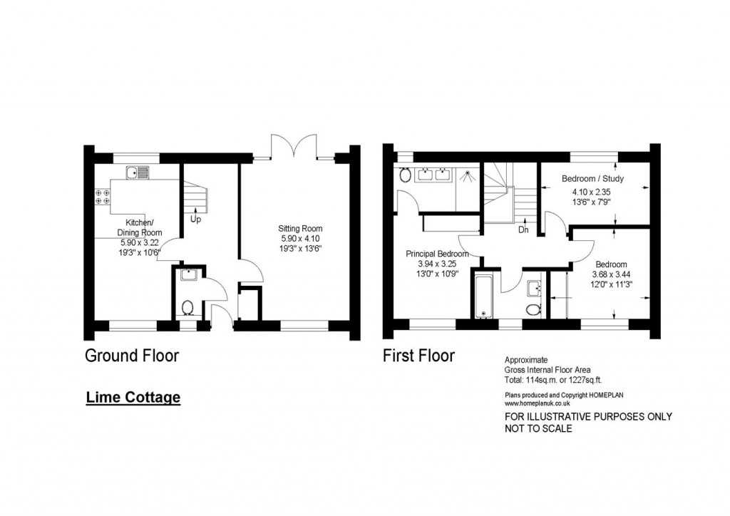Floorplans For Lower Pennington Lane, Lymington, SO41