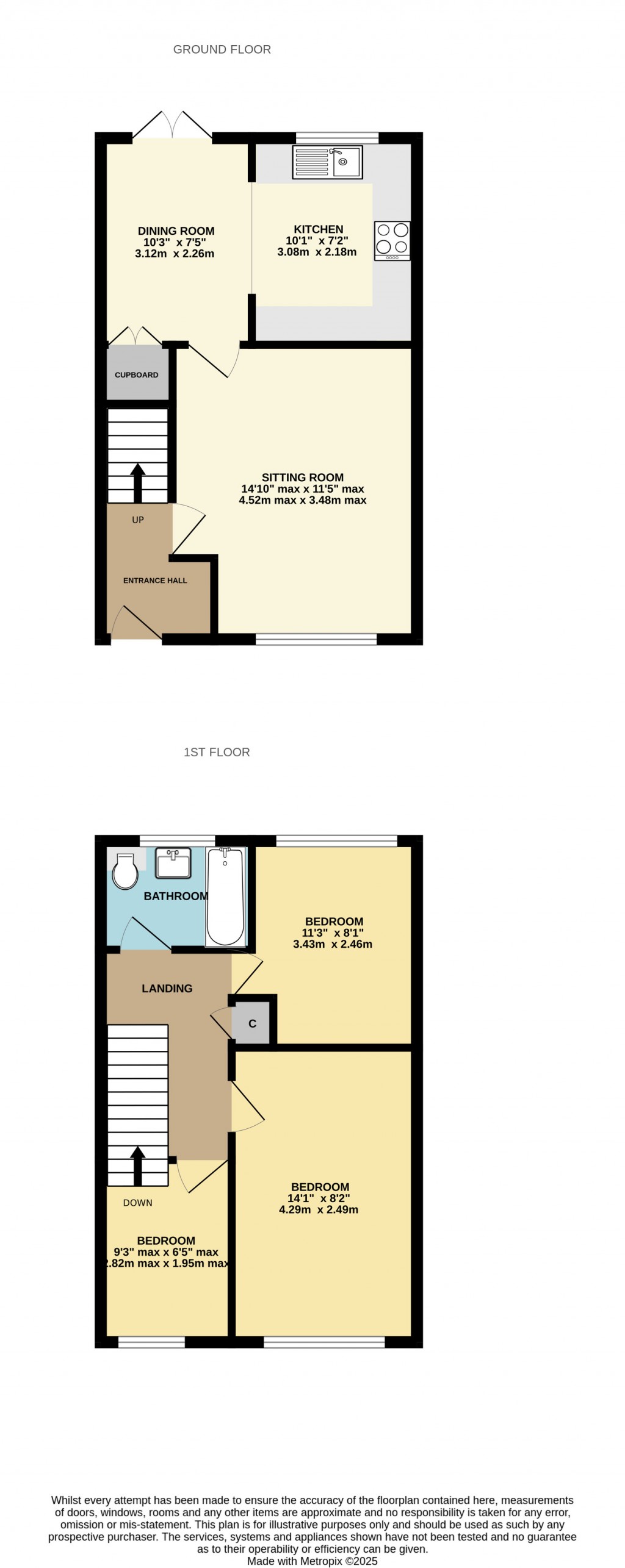 Floorplans For Society Road, Shepton Mallet, Somerset