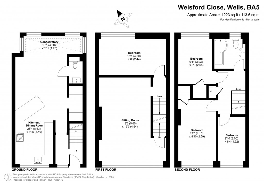 Floorplans For Welsford Close, Wells, Somerset
