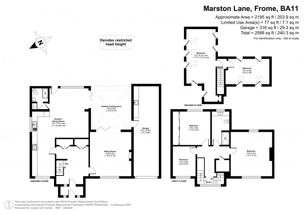 Floorplans For Marston Lane, Frome, Somerset