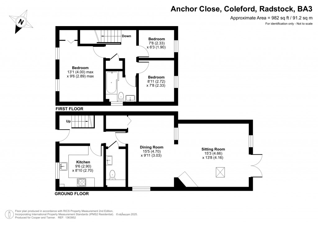 Floorplans For Anchor Close, Coleford, Radstock, Somerset