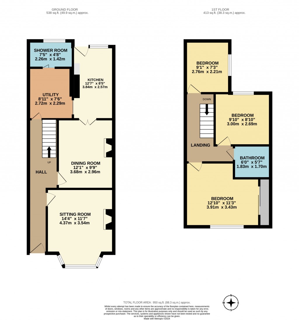 Floorplans For Cliff Street, Cheddar, Somerset