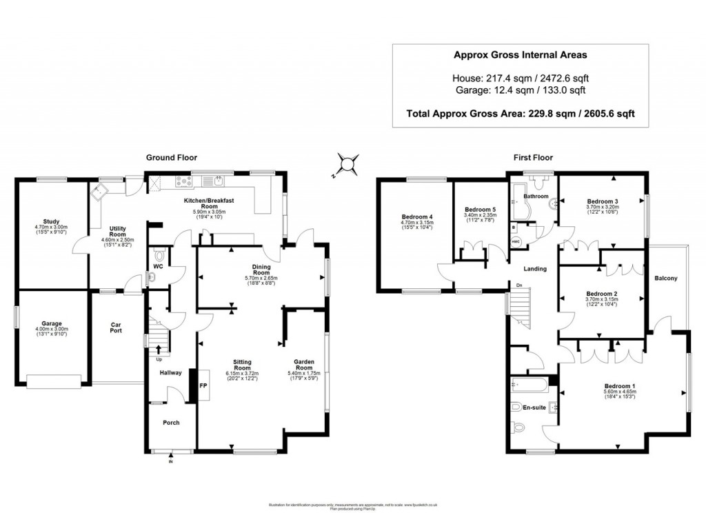 Floorplans For Undershore Road, Lymington, SO41