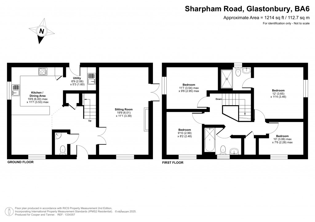 Floorplans For Sharpham Road, Glastonbury, Somerset
