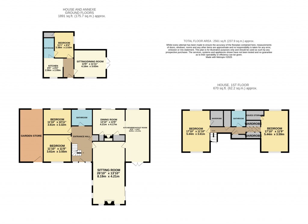 Floorplans For Slade Lane, Lympsham, Weston-Super-Mare, Somerset