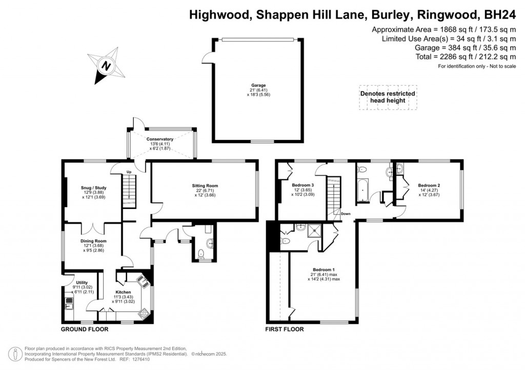 Floorplans For Shappen Hill Lane, Burley, Ringwood, BH24
