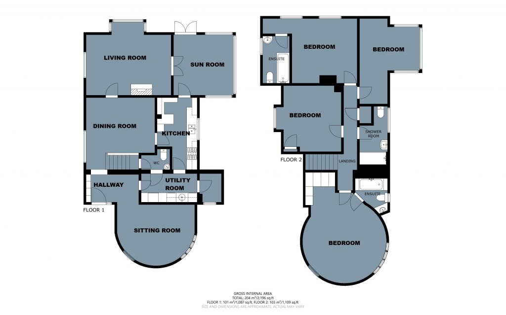 Floorplans For Hastings Road, Battle, East Sussex