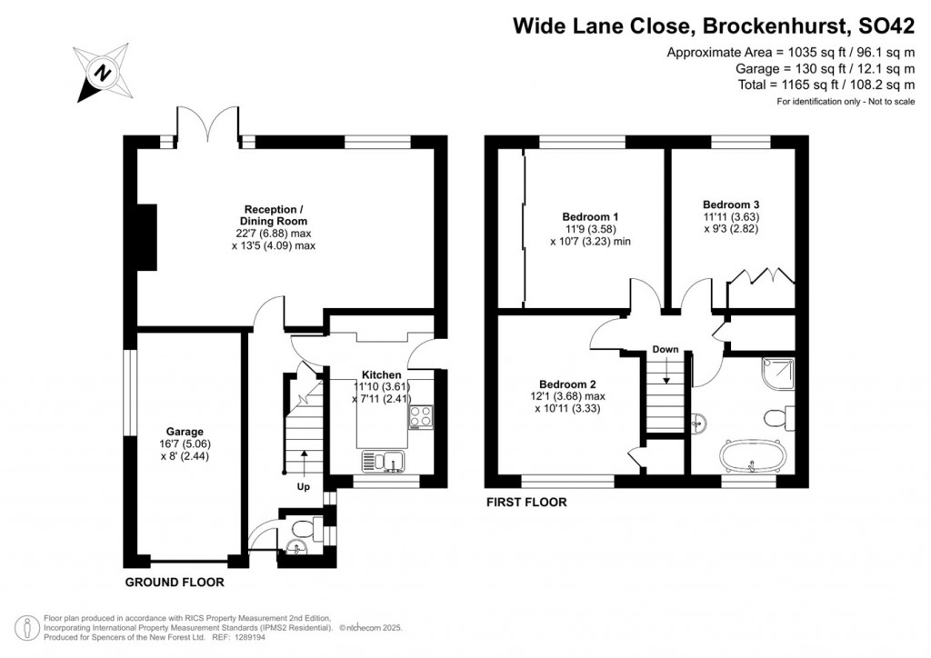 Floorplans For Wide Lane Close, Brockenhurst, SO42