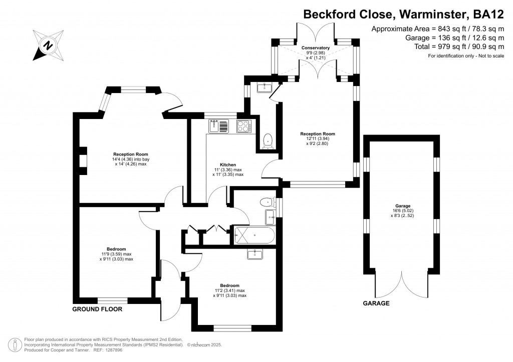 Floorplans For Beckford Close, Warminster, Wiltshire