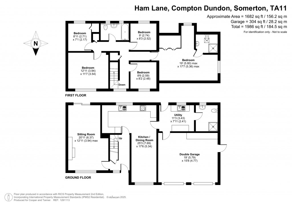 Floorplans For Ham Lane, Compton Dundon, Somerset