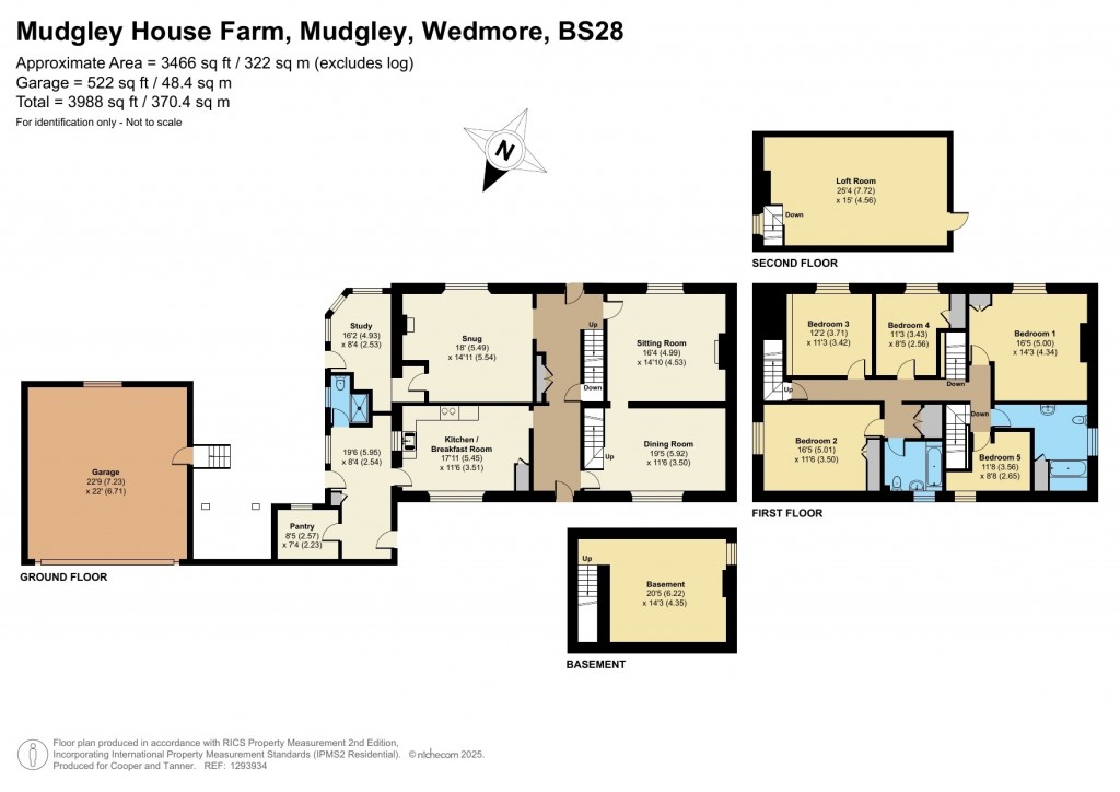 Floorplans For Mudgley, Wedmore, Somerset