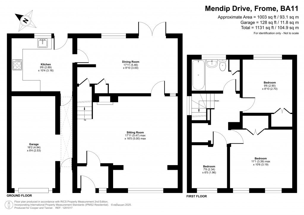 Floorplans For Mendip Drive, Frome, Somerset