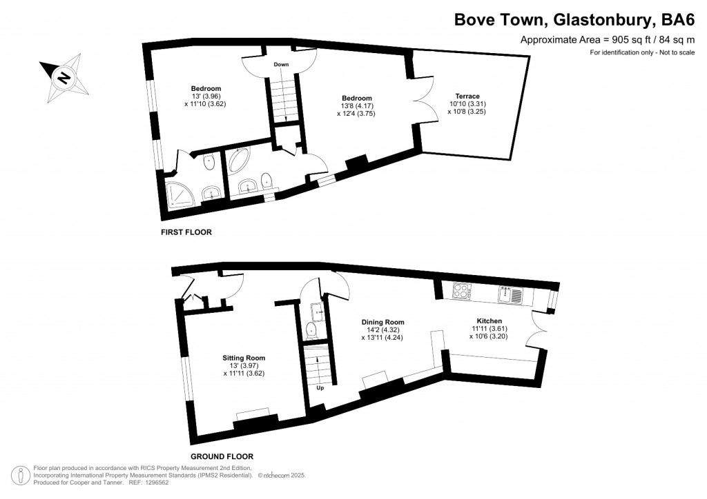 Floorplans For Bove Town, Glastonbury, Somerset