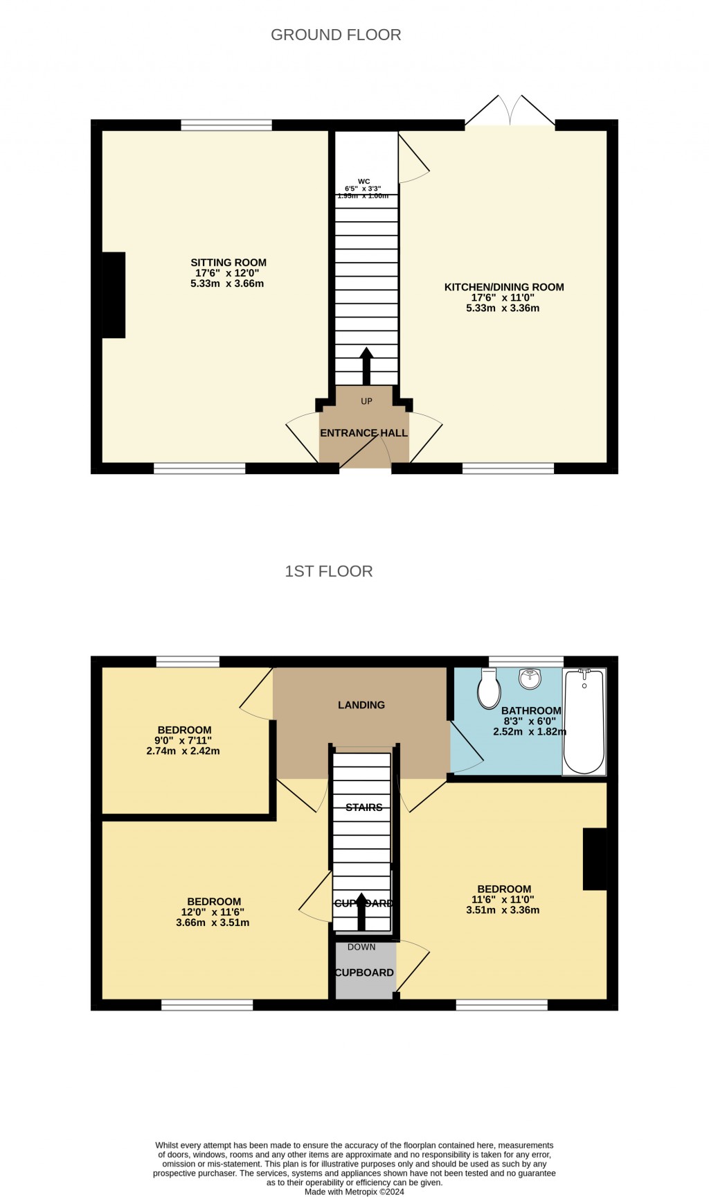 Floorplans For Bowns Close, Evercreech, Somerset