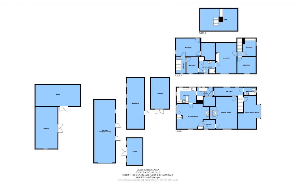 Floorplans For Crowhurst, East Sussex