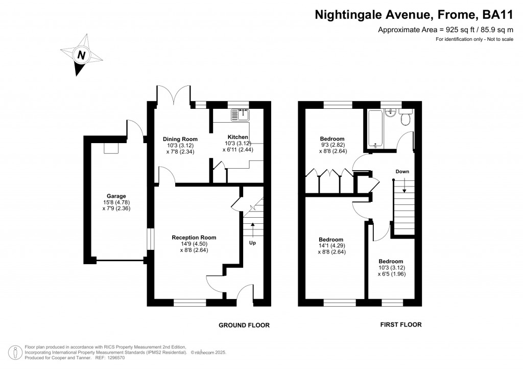 Floorplans For Nightingale Avenue, Frome, Somerset