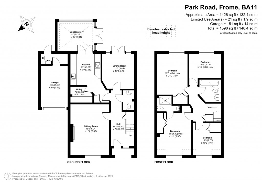 Floorplans For Park Road, Frome, Somerset