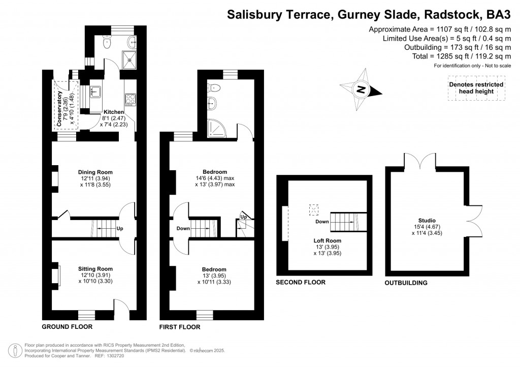 Floorplans For Salisbury Terrace, Gurney Slade, Radstock, Somerset