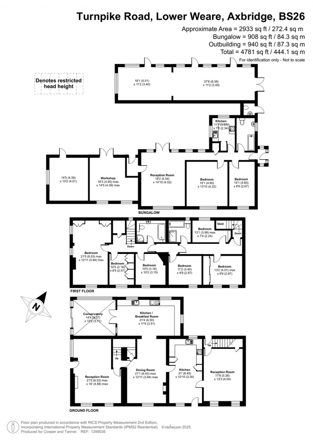Floorplans For Lower Weare, Axbridge, Somerset