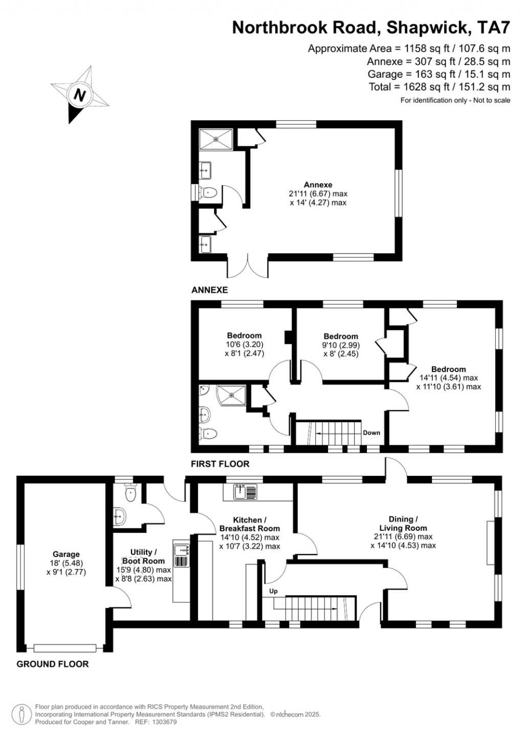 Floorplans For Northbrook Road, Shapwick, Somerset