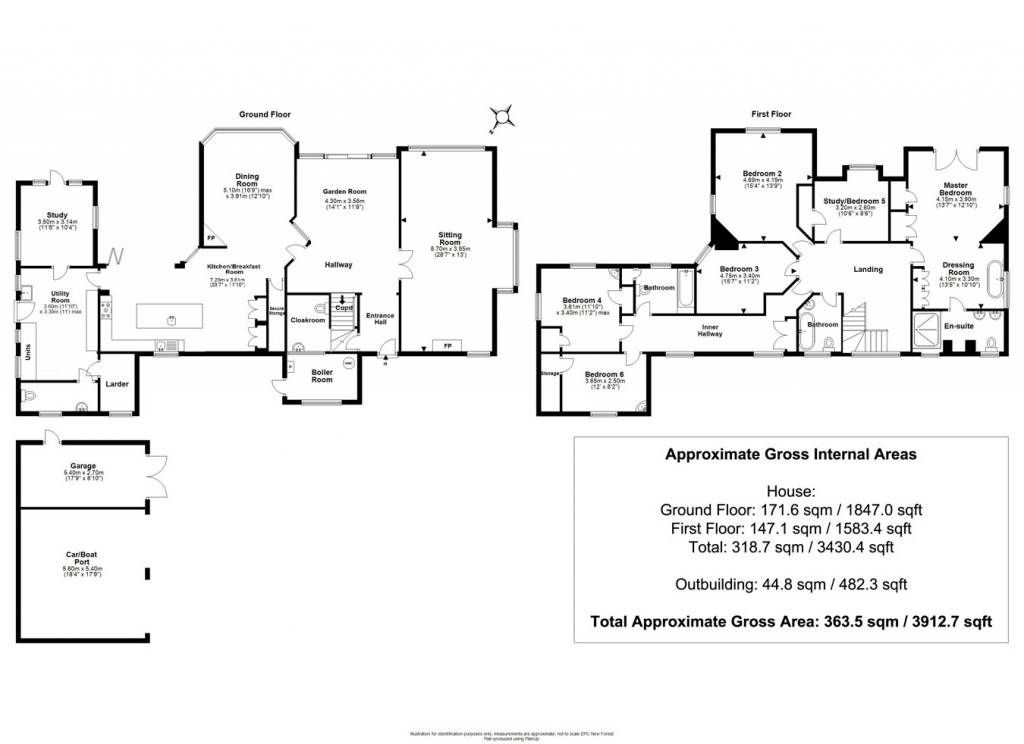 Floorplans For Dock Lane, Beaulieu, Brockenhurst, SO42