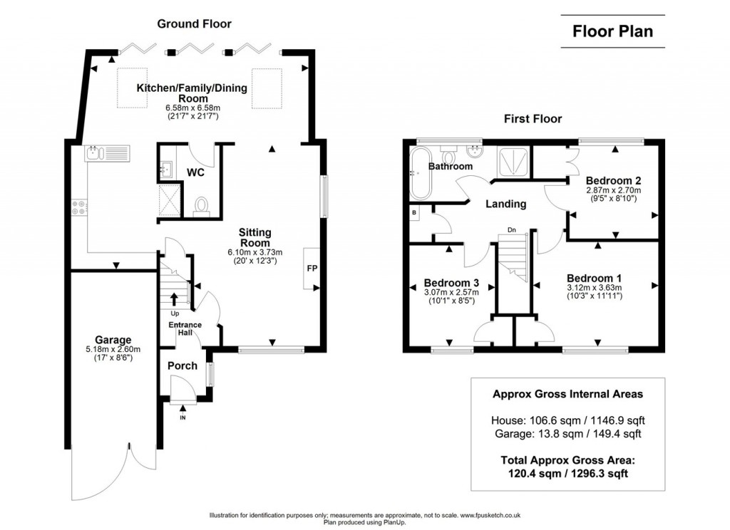Floorplans For Burley Road, Bransgore, Christchurch, BH23