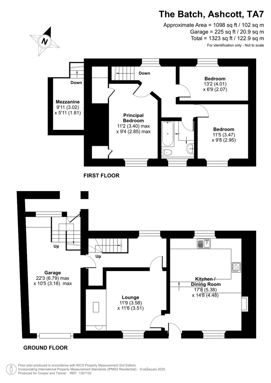 Floorplans For The Batch, Ashcott, Somerset
