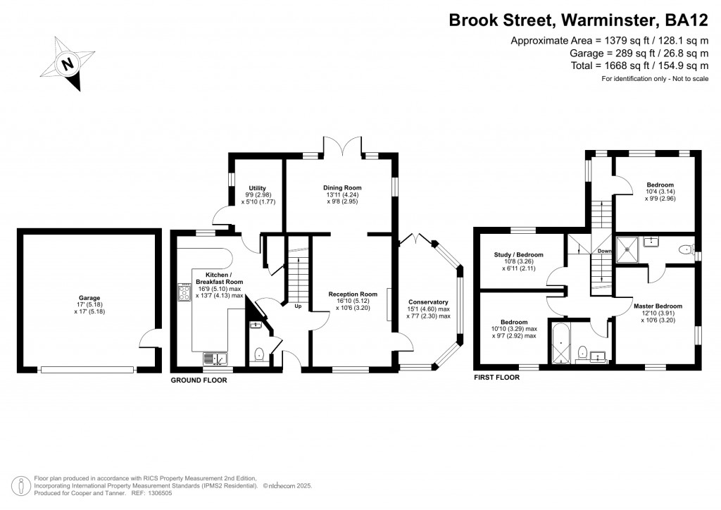Floorplans For Brook Street, Warminster, Wiltshire