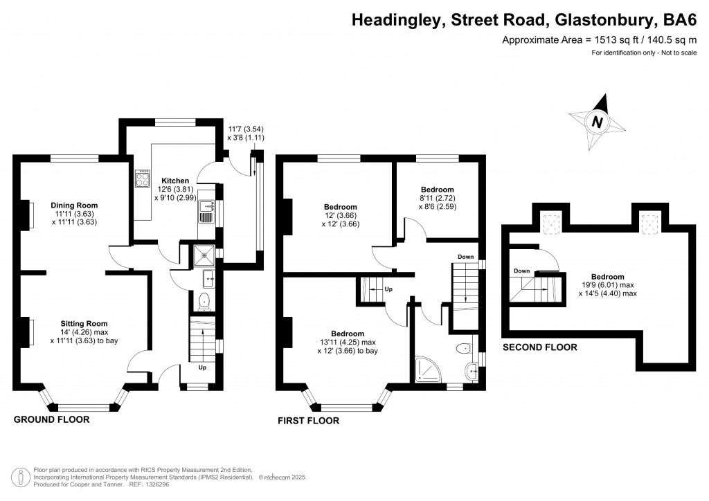 Floorplans For Street Road, Glastonbury, Somerset