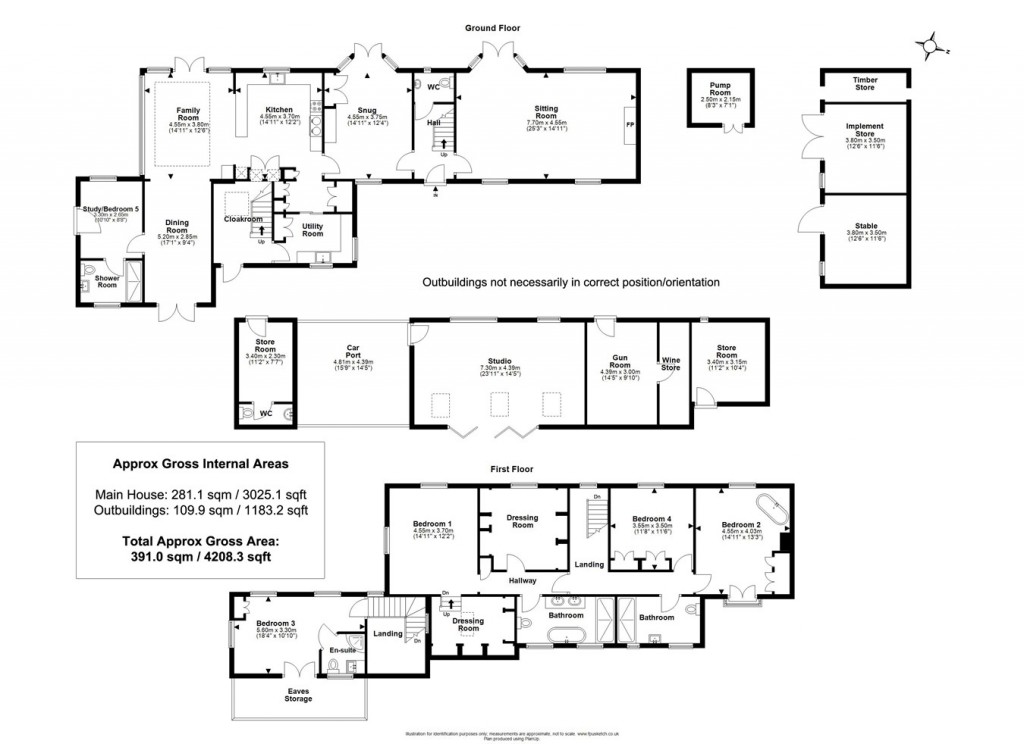Floorplans For Pilley Hill, Boldre, Lymington, SO41
