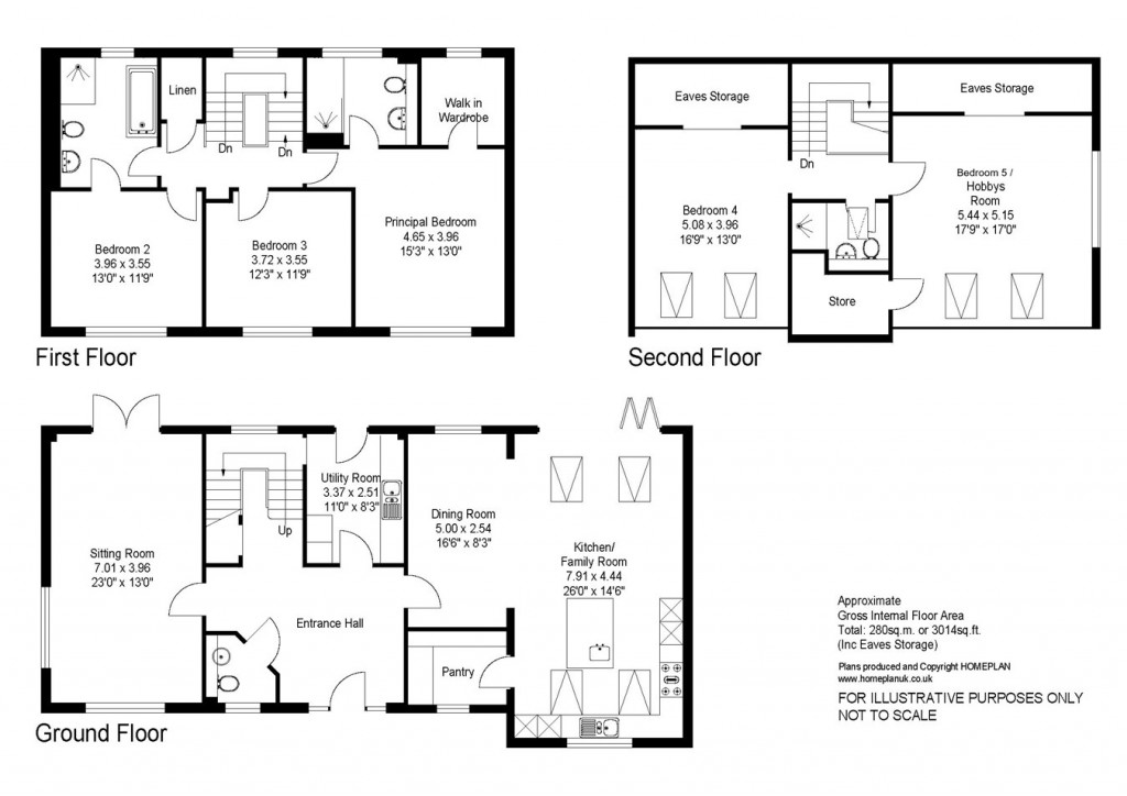 Floorplans For Spring Road, Lymington, SO41