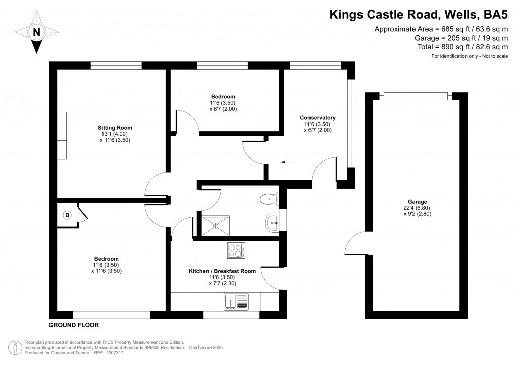 Floorplans For Kings Castle Road, Wells, Somerset