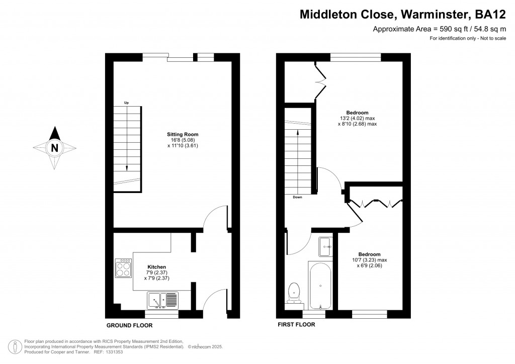 Floorplans For Middleton Close, Warminster, Wiltshire
