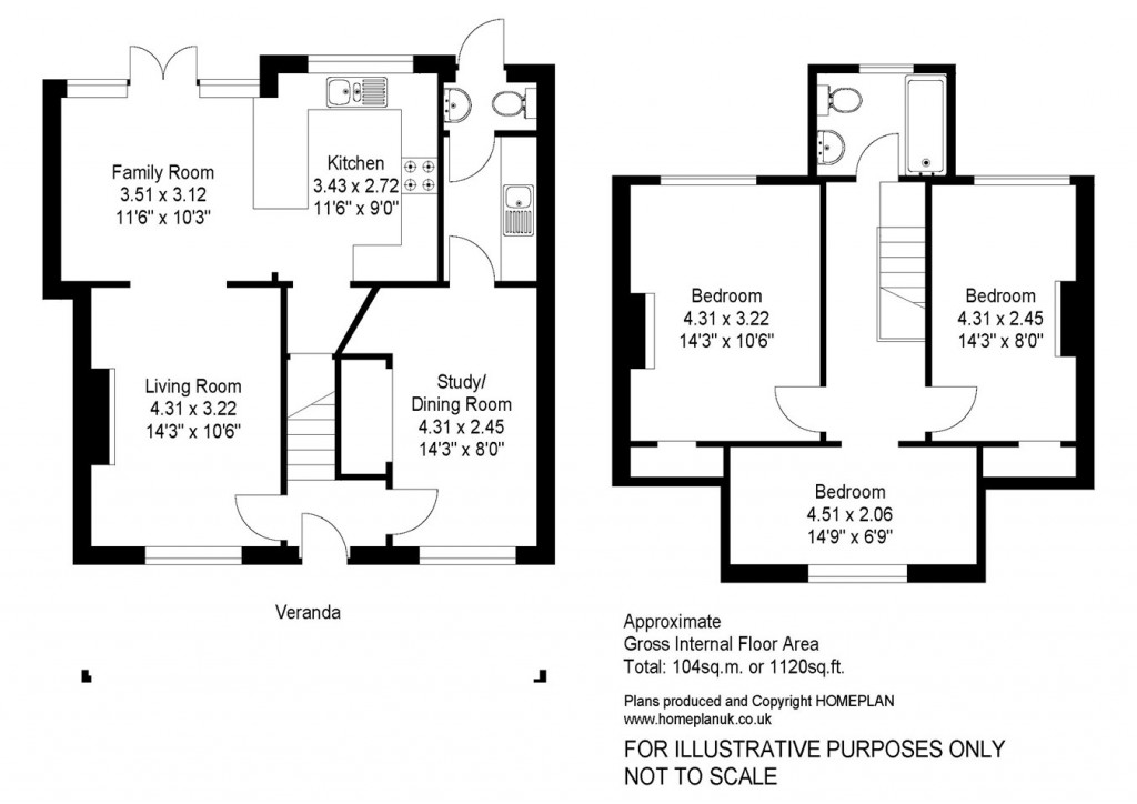 Floorplans For Church Lane, Pilley, Lymington, SO41