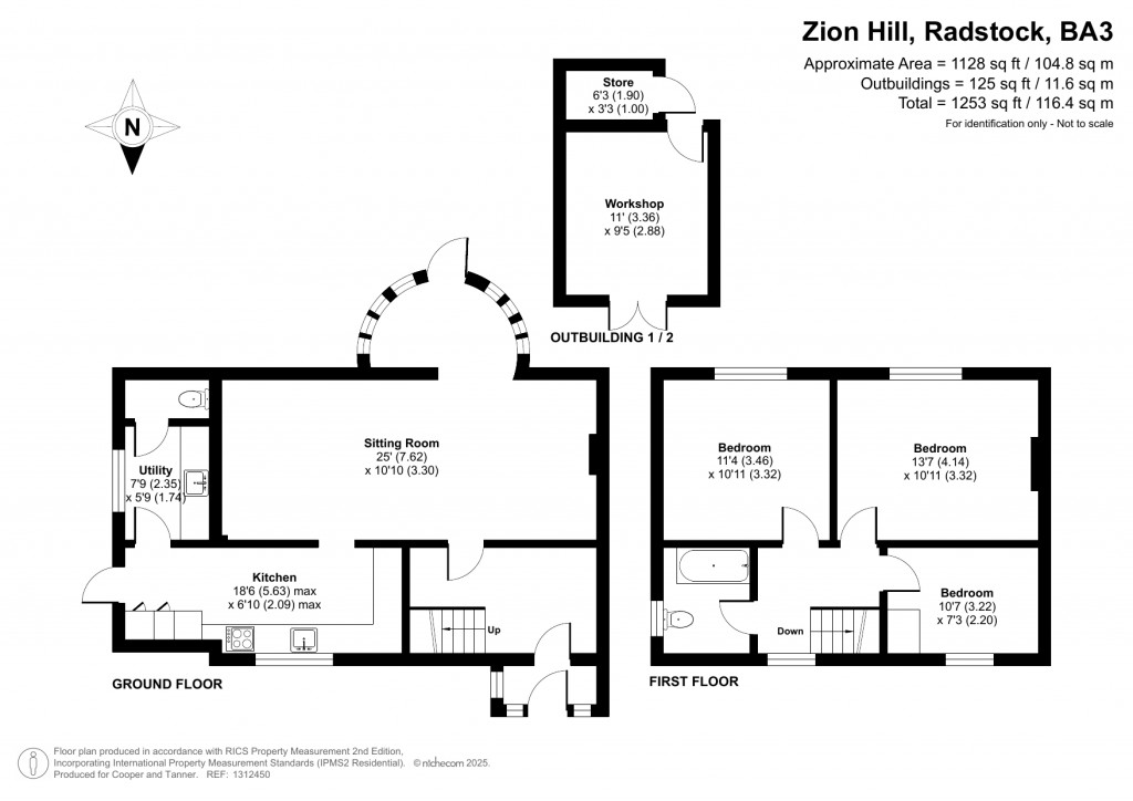 Floorplans For Zion Hill, Clapton, Midsomer Norton, Somerset