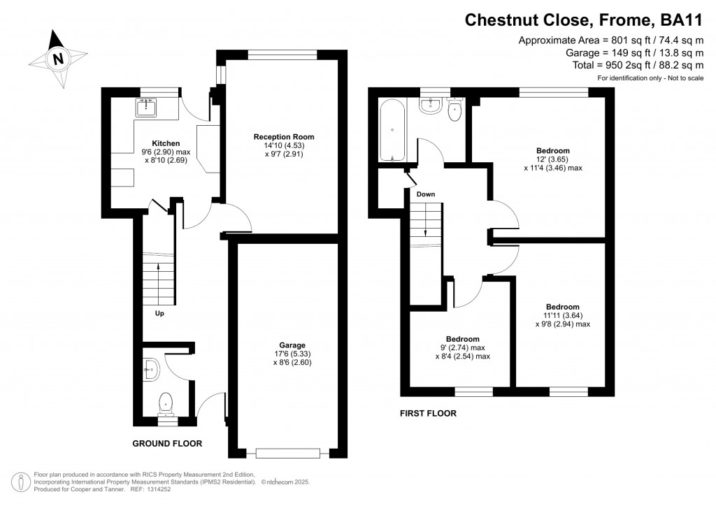 Floorplans For Chestnut Close, Frome, Somerset