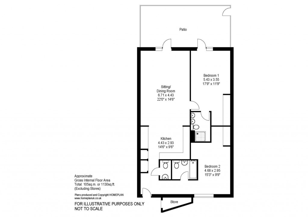 Floorplans For Almansa Way, Lymington, SO41